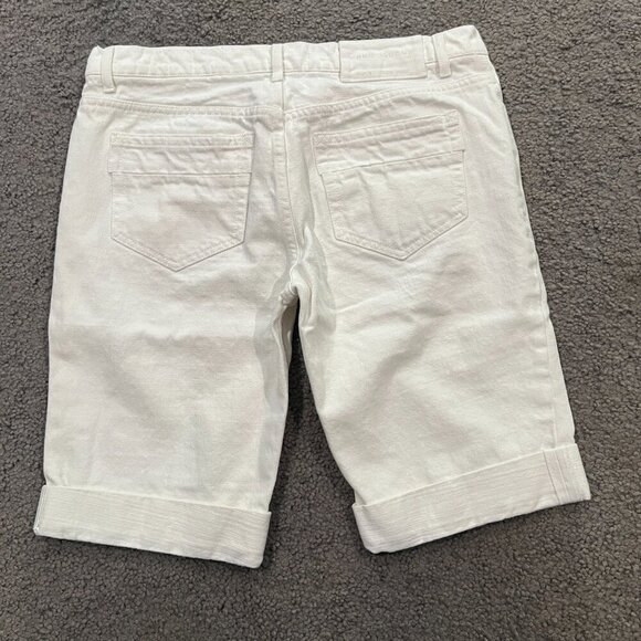 MARC JACOBS WHITE DENIM BERMUDA SHORTS - 100% Cotton  MADE IN USA  EUC - SIZE 10 - Picture 5 of 12
